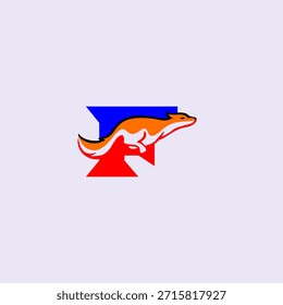 Dynamische Fuchs-Silhouette kombiniert mit dem Letter-F-Logo, das Agilität, Intelligenz und Geschwindigkeit symbolisiert. Ideal für modernes Branding, Maskottchen, kreative Logos und eine saubere Vektoridentität