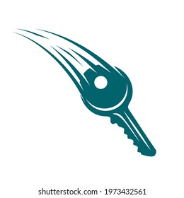 Dynamic key - isolated vector illustration