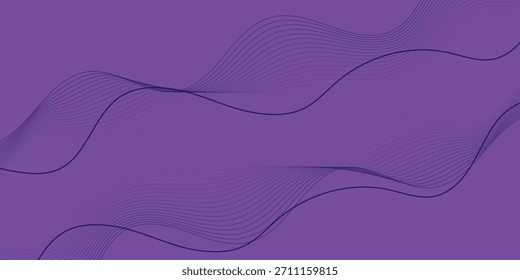 Fundo abstrato da onda sonora em camadas dinâmicas em tons azuis e roxos