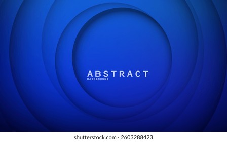 Dynamic Layers: An Abstract Composition of Concentric Circles in Gradient Blues, Evoking Depth and Dimension, Ideal for Backgrounds and Visual Communications