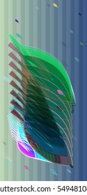 dynamic leaf vector background in picture, image of narrow shape