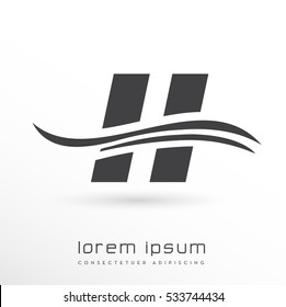 CARTA DINÁMICA "H" CON ONDAS, LOGO / ICONO