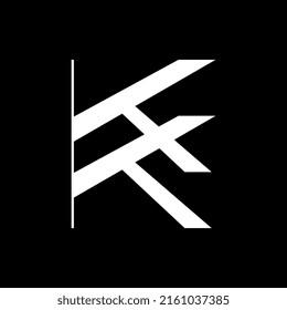 Dynamic Letter K flat  tech logo design 