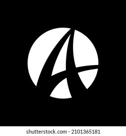 Dynamic A letter logo design