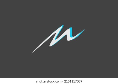 Dynamic letter m logo design