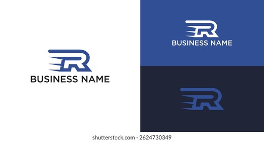Dynamic Letter R Logo with Swift Stylized