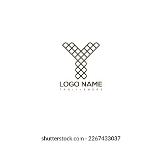 Logo de letra dinámica Y con formas lisas, limpias y clásicas. Fácil de usar y editar.