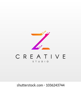 Dynamic Letter Z Logo. Logo Design with Dynamic Splash Liquid.
