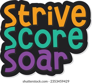 Un diseño de letras dinámico que simboliza el viaje desde el esfuerzo y el logro hasta alcanzar nuevas alturas.