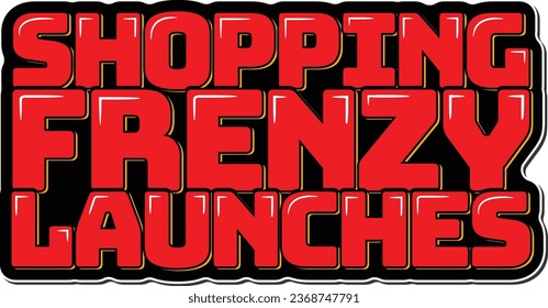 Dynamic lettering vector design capturing the frenzy and excitement of Black Friday shopping.