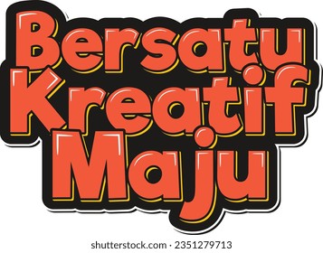 A dynamic lettering vector design that embodies the spirit of unity, creativity, and progress.