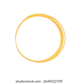 Dynamic Light Ring with Golden Swirl Effect and Transparent Background for Energy, Magic or Highlight Element