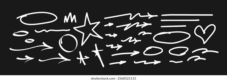 Dynamic line art set with abstract patterns and geometric designs, seamless for modern backgrounds.