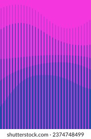 Juego de cubiertas geométricas de línea dinámica. Diseño minimalista de fondo magenta.