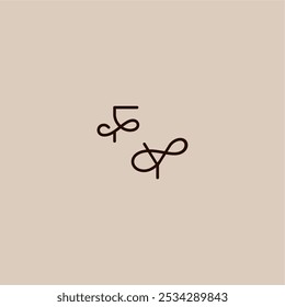 dynamic line initial FY luxurious organic style and elegant concept wedding typography monogram letter