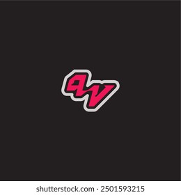 dynamic line monogram logo cool esport concept PV bold sporty gaming style letter