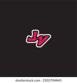 dynamic line monogram logo cool esport concept LV bold sporty gaming style letter