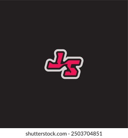 dynamic line monogram logo cool esport concept LS bold sporty gaming style letter
