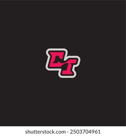 dynamic line monogram logo cool esport concept CI bold sporty gaming style letter