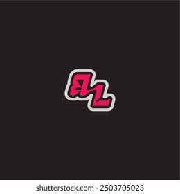 dynamic line monogram logo cool esport concept BL bold sporty gaming style letter