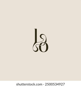 dynamic line monogram logo luxurious concept LO elegant wedding letter