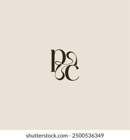 dynamic line monogram logo luxurious concept PC elegant wedding letter