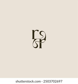 dynamic line monogram logo luxurious concept RR elegant wedding letter