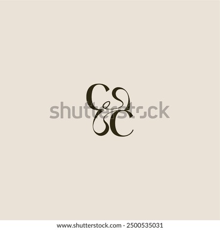 dynamic line monogram logo luxurious concept CC elegant wedding letter