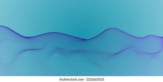 Dynamic Line Wave vector background with gradient shapes. Abstract background vector can be used in cover design, book design, website background, banner, poster, advertisement 