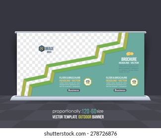 Dynamic Lines Business Theme Outdoor Banner Design, Advertising Vector Template 