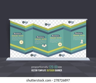 Dynamic Lines Business Theme Outdoor Banner Design, Advertising Vector Template 
