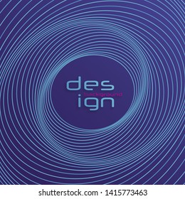 Dynamic lines and dots for background music. Vector graphic in concept of music, technology. Abstract data graph. Design elements created using the Blend Tool.