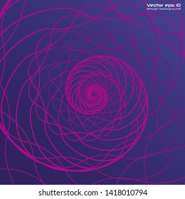 Dynamic lines and dots for background music. Vector graphic in concept of music, technology. Abstract data graph. Design elements created using the Blend Tool.