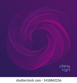 Dynamic lines and dots for background music. Vector graphic in concept of music, technology. Abstract data graph. Design elements created using the Blend Tool.