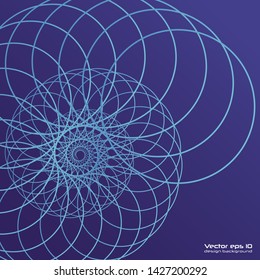 Dynamic lines and dots for background music. Vector graphic in concept of music, technology. Abstract data graph. Design elements created using the Blend Tool.