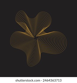 líneas y puntos dinámicos para música de fondo. diseño de red con partículas. Curva de onda sonora radial con partículas de luz. Plantilla de onda de sonido de música. ilustración de colores para el diseño de la portada del álbum.