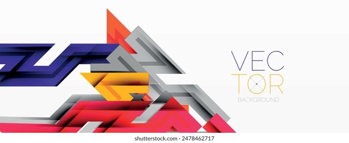 Dynamic lines geometric background. Vector Illustration For Wallpaper, Banner, Background, Card, Book Illustration, landing page