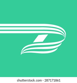 Dynamic lines letter D logo design