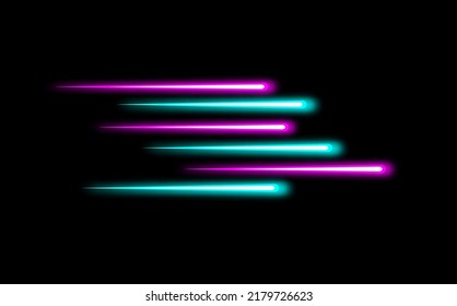 dynamic lines neon effect, Sci-Fi Futuristic Abstract Gradient Blue Purple Pink Neon Glowing light effect Shape Tubes. Logo design template. Vector Colorful creative sign isolated on black background