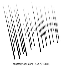 Dynamic lines pattern. Stripes half-tone element. Dashed, segments vertical straight streaks, strips. Linear, lineal design element