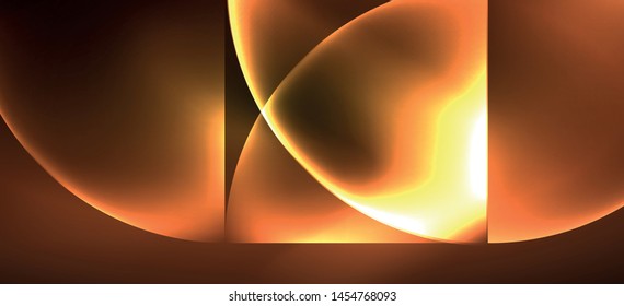 Dynamic lines and shapes, glass neon glowing effect. Modern neon glow geometric shapes, great design for any purposes. Geometric line pattern. Neon light glowing effect.