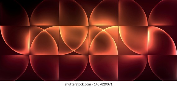 Dynamic lines and shapes, glass neon glowing effect. Modern neon glow geometric shapes, great design for any purposes. Geometric line pattern. Neon light glowing effect.