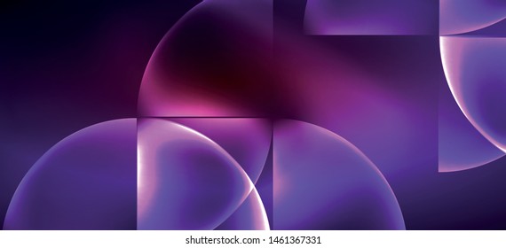 Dynamische Linien und Formen, gläserner Neonstrahleffekt. Moderne Neon leuchten geometrische Formen, großartiges Design für jeden Zweck. Geometrisches Zeilenmuster. Neonlicht-Lichteffekt.