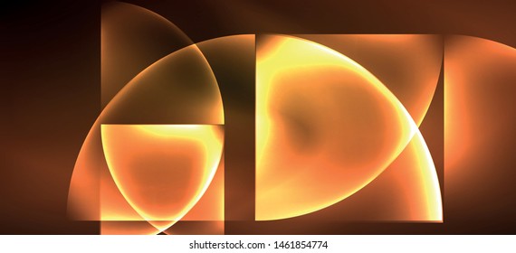 Dynamic lines and shapes, glass neon glowing effect. Modern neon glow geometric shapes, great design for any purposes. Geometric line pattern. Neon light glowing effect.