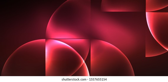 Dynamic lines and shapes, glass neon glowing effect. Modern neon glow geometric shapes, great design for any purposes. Geometric line pattern. Neon light glowing effect.