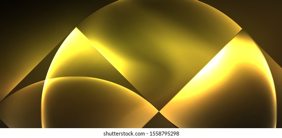 Dynamic lines and shapes, glass neon glowing effect. Modern neon glow geometric shapes, great design for any purposes. Geometric line pattern. Neon light glowing effect.