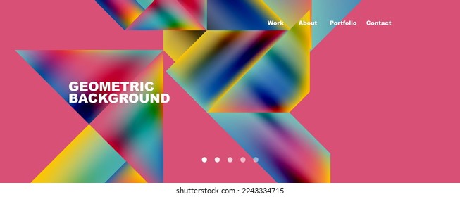 Dynamic lines, triangles, rectangles geometric abstract background. Vector Illustration For Wallpaper, Banner, Background, Card, Book Illustration, landing page