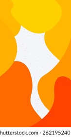 Dynamic liquid flat design background in orange color.  Vector illustration. Suitable for web design, posters, social media post and decoration.