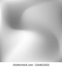 Dynamic Liquid Grey Monochromatic Calm Gradient Backdrop. Sky Water Wavy Dark Calm Swirl Gradient Mesh. Aluminium Fluid Silver Light Background. Soft Blurred Metallic Curve Smooth Surface.