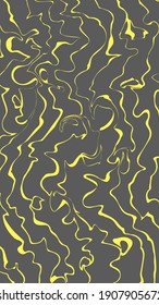 Dynamic liquid inkscape yellow abstract lines on gray background, Ultimate Gray and Illuminating Yellow, Vector abstract vertical pattern